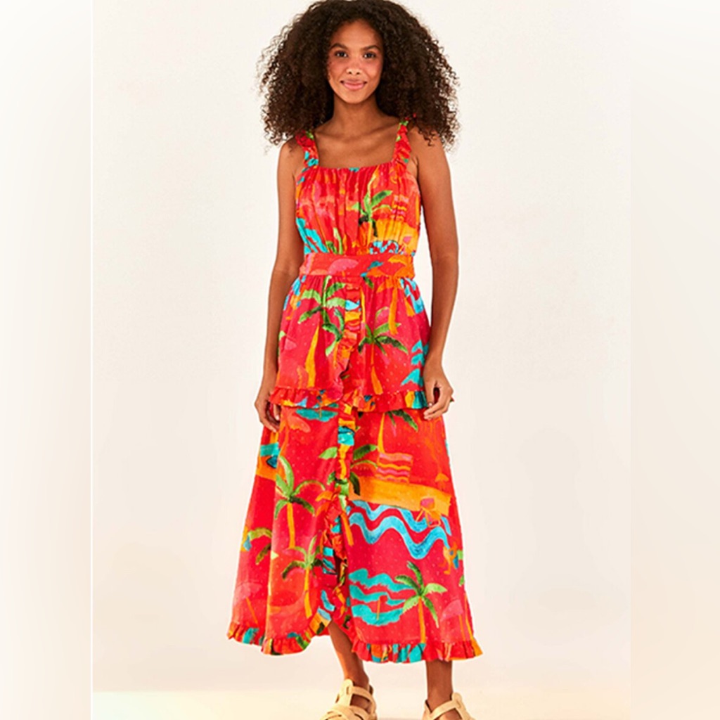 Nwt Farm Rio Ipanema Midi Dress Large